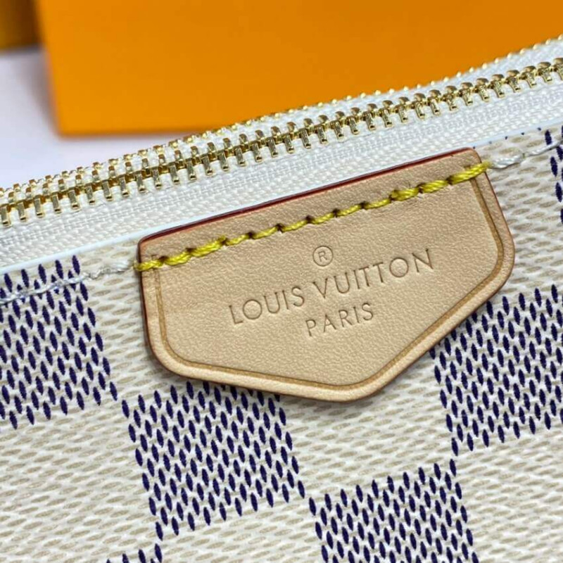 Replica Louis Vuitton Damier Azur Double Zip Pochette N60460