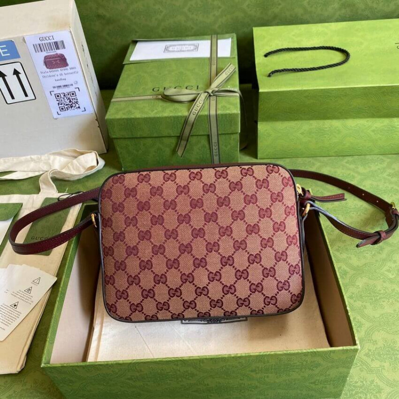 Replica Gucci Horsebit 1955 Small Bag In Burgundy 645454