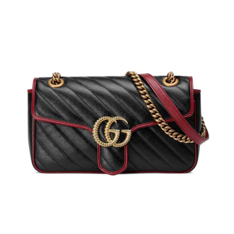 Replica Gucci Gg Marmont Small Shoulder Bag 443497 Black