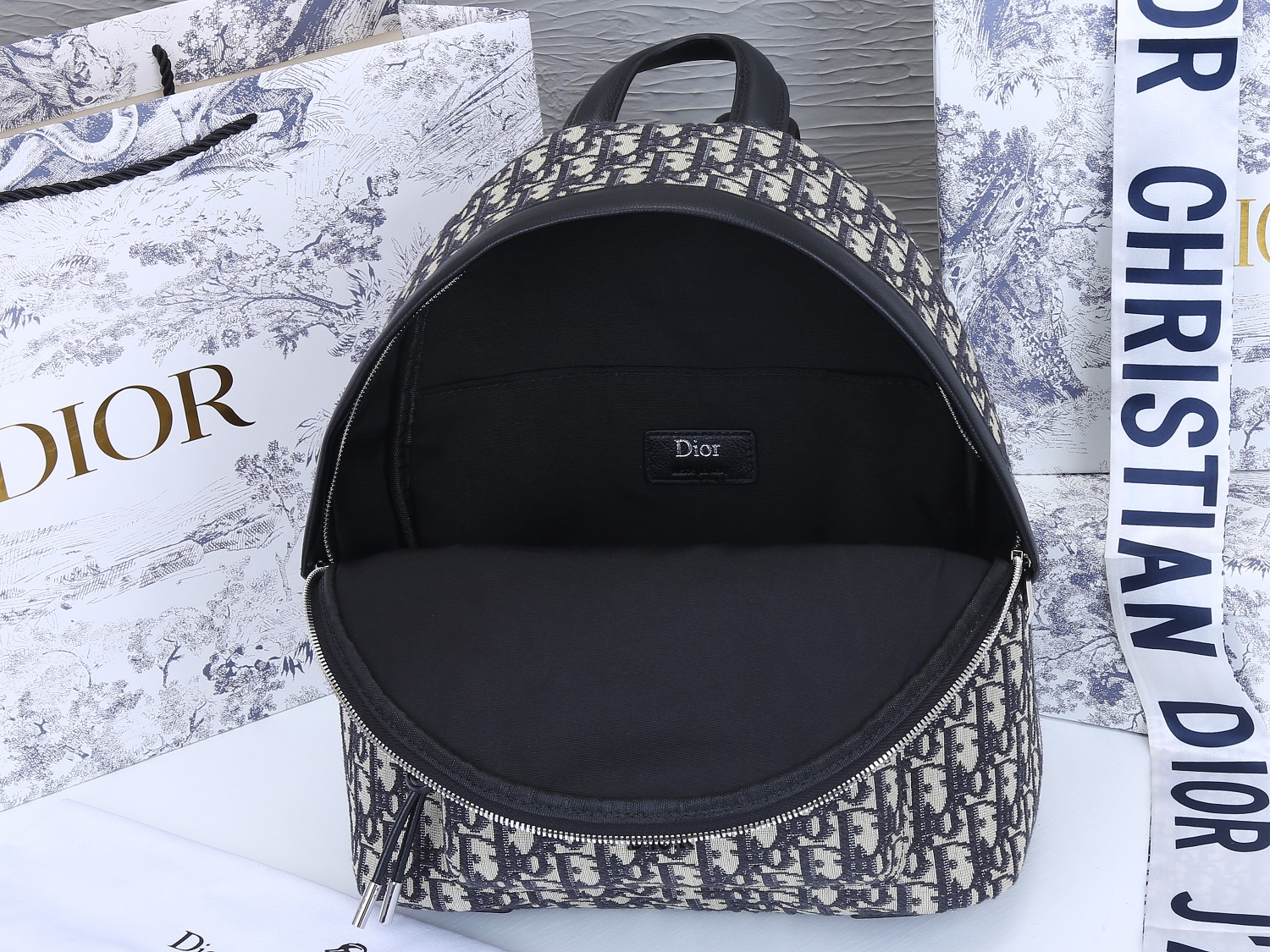 Replica Dior 38Cm Rider Backpack Beige/Blue