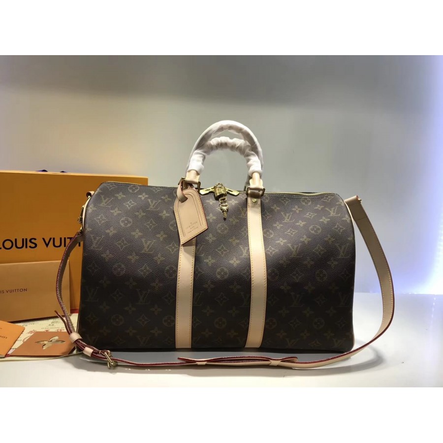 Replica Louis Vuitton Monogram Canvas Keepall Bandouliere 45 M41418