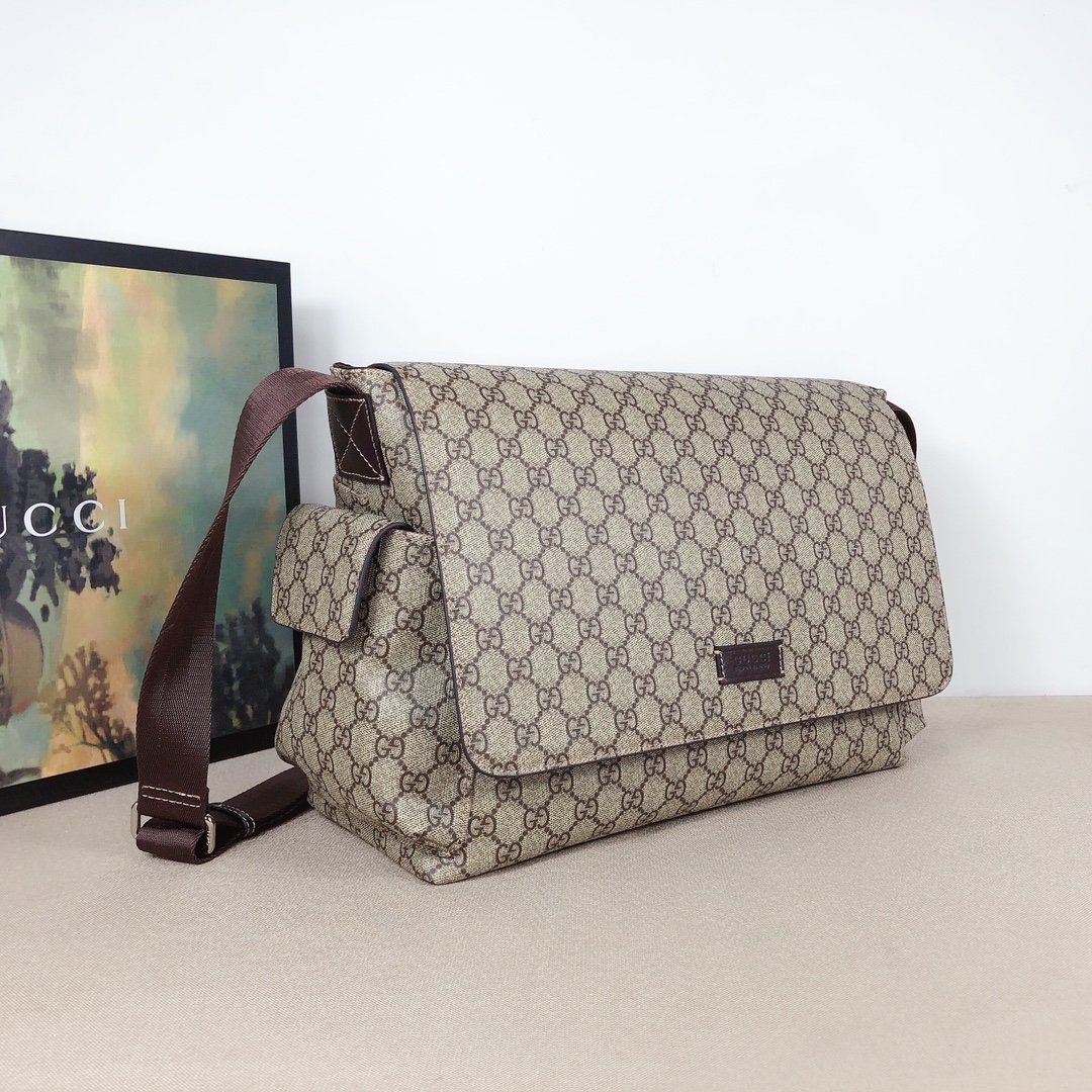 Replica Gucci Gg Plus Diaper Bag Black/Grey 211131
