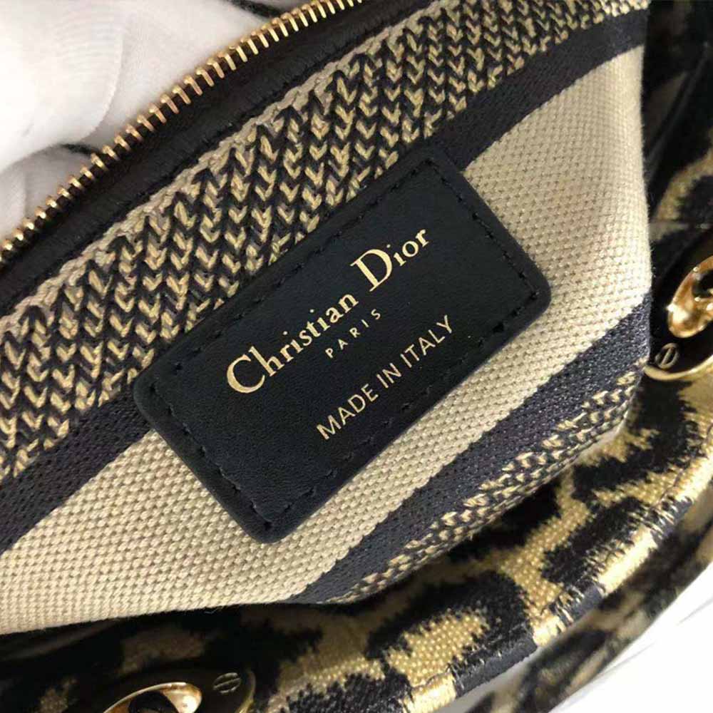 Replica Dior Aaa-Leopard Medium Lady D-Lite Bag M0566/Embroidery