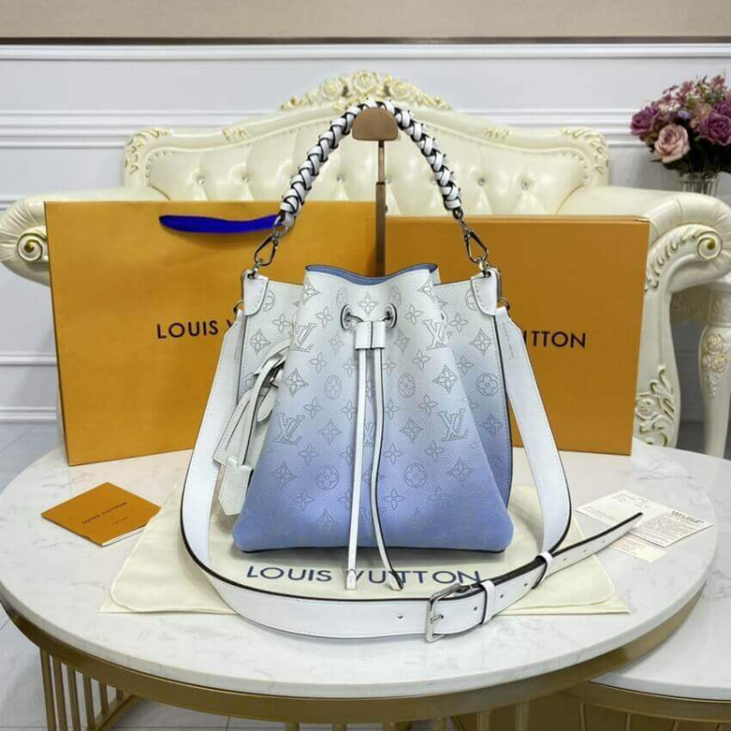 Replica Louis Vuitton Muria Bag Gradient Blue Mahina Leather M57853
