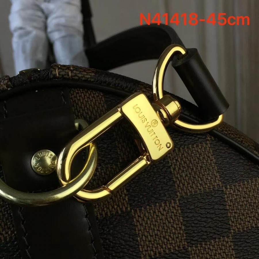 Replica Louis Vuitton Damier Ebene Canvas Keepall Bandouliere 45 N41428