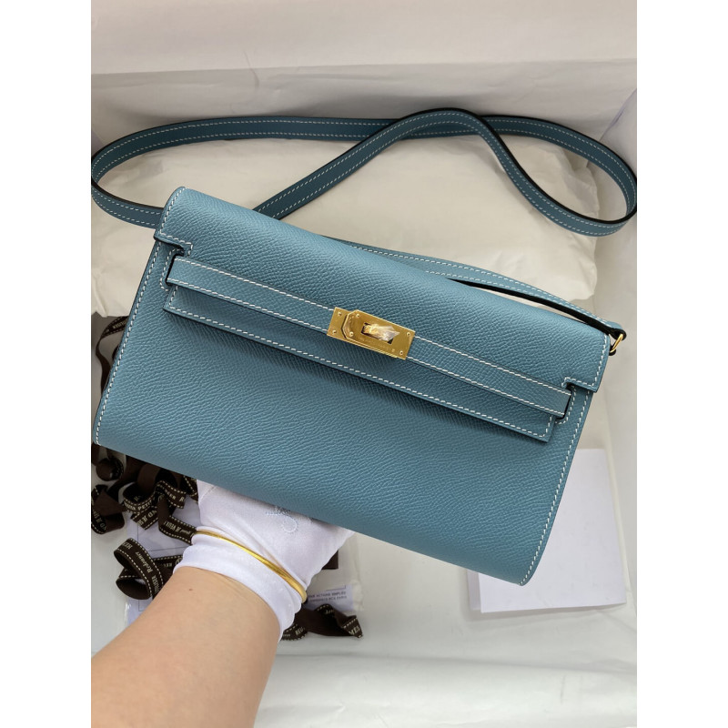Replica Hermes Kelly Wallet To Go Woc 499041 Blue