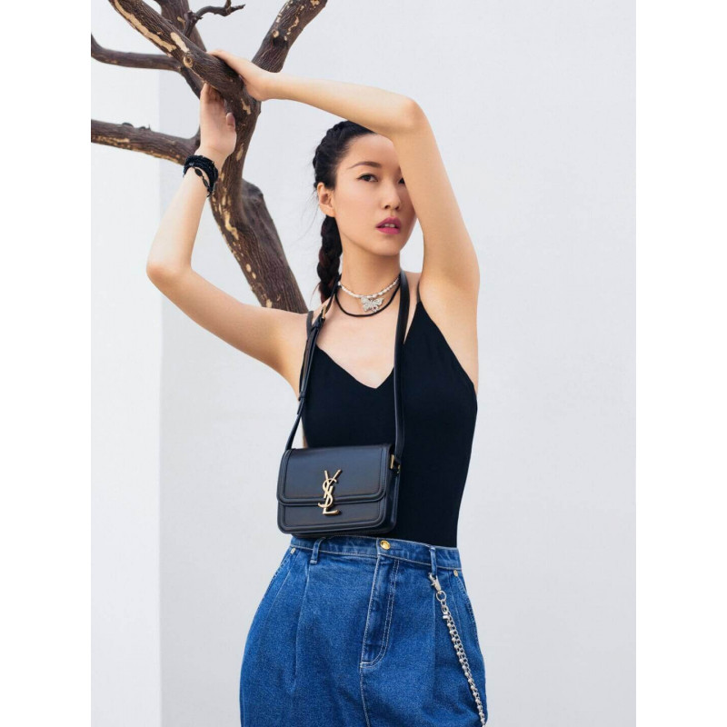 Replica Saint Laurent Ysl Solferino Small Satchel In Box Leather 634306