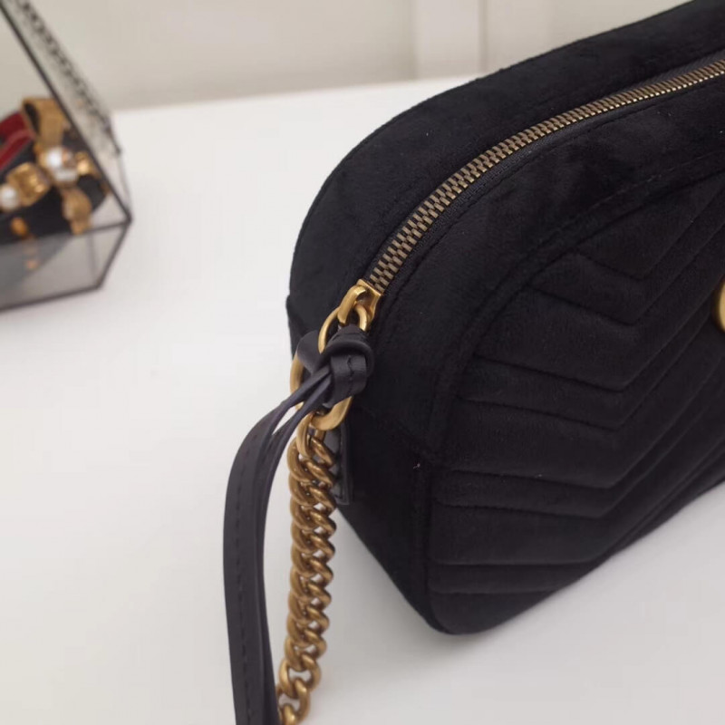 Replica Gucci Gg Marmont Velvet Small Shoulder Bag 447632