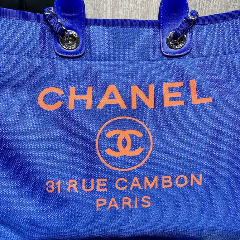 Replica Chanel 21S Deauville Blue Orange Large Shopping Bag A66941