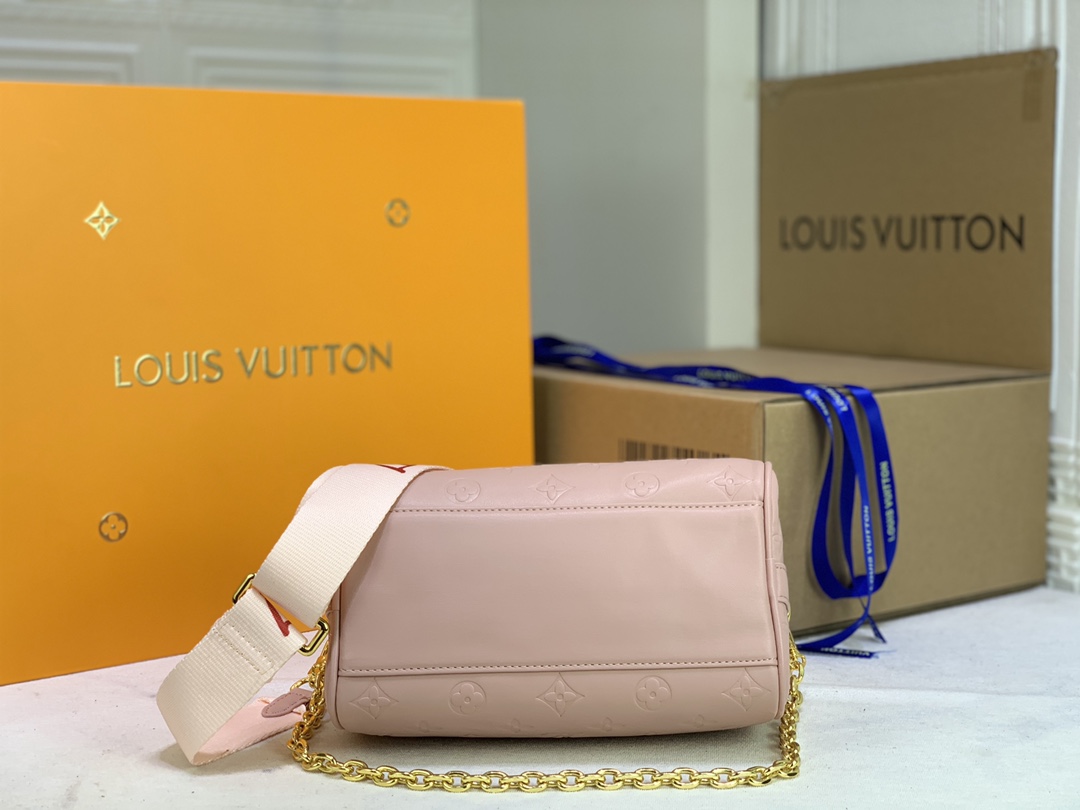 Replica Louis Vuitton Limited Edition Speedy Bandouliere 22 White/Pink