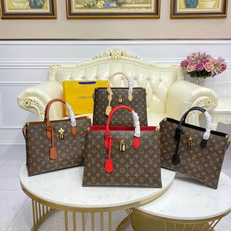 Replica Louis Vuitton Monogram Canvas Flower Tote M43553 Red