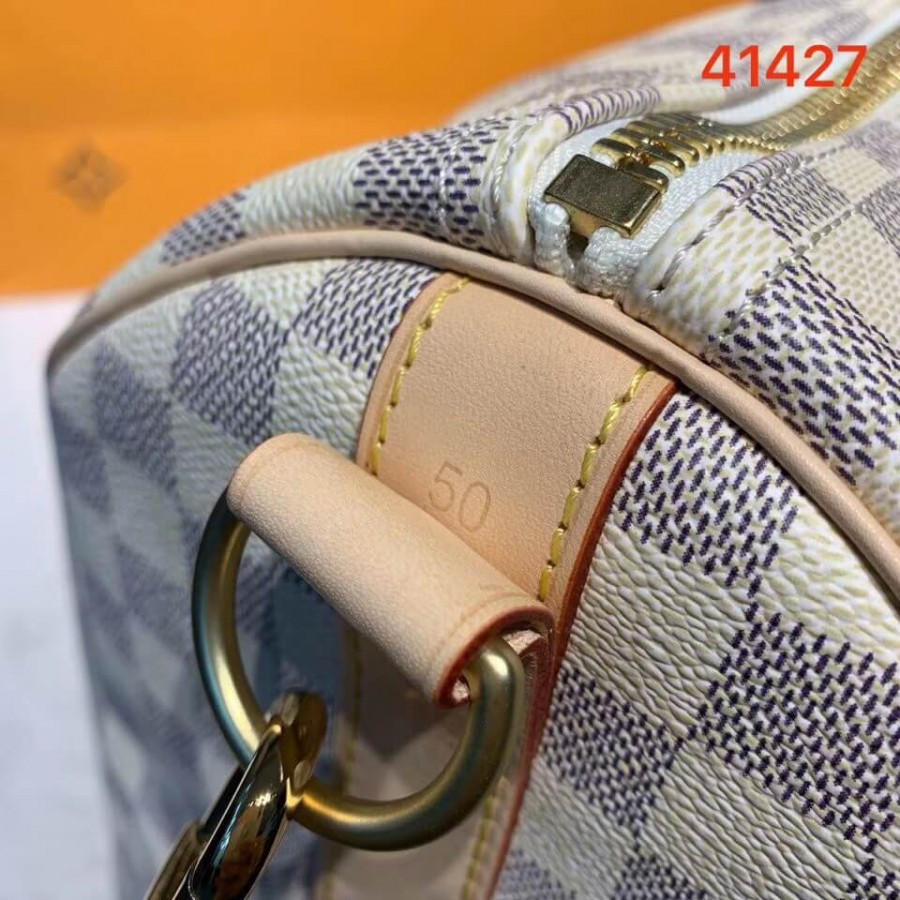 Replica Louis Vuitton Damier Azur Keepall Bandouliere 50 N41427