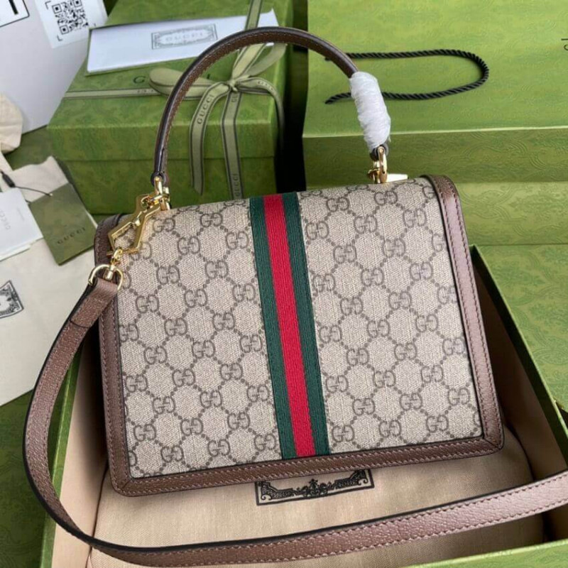 Replica Gucci Ophidia Small Top Handle Bag With Web 651055