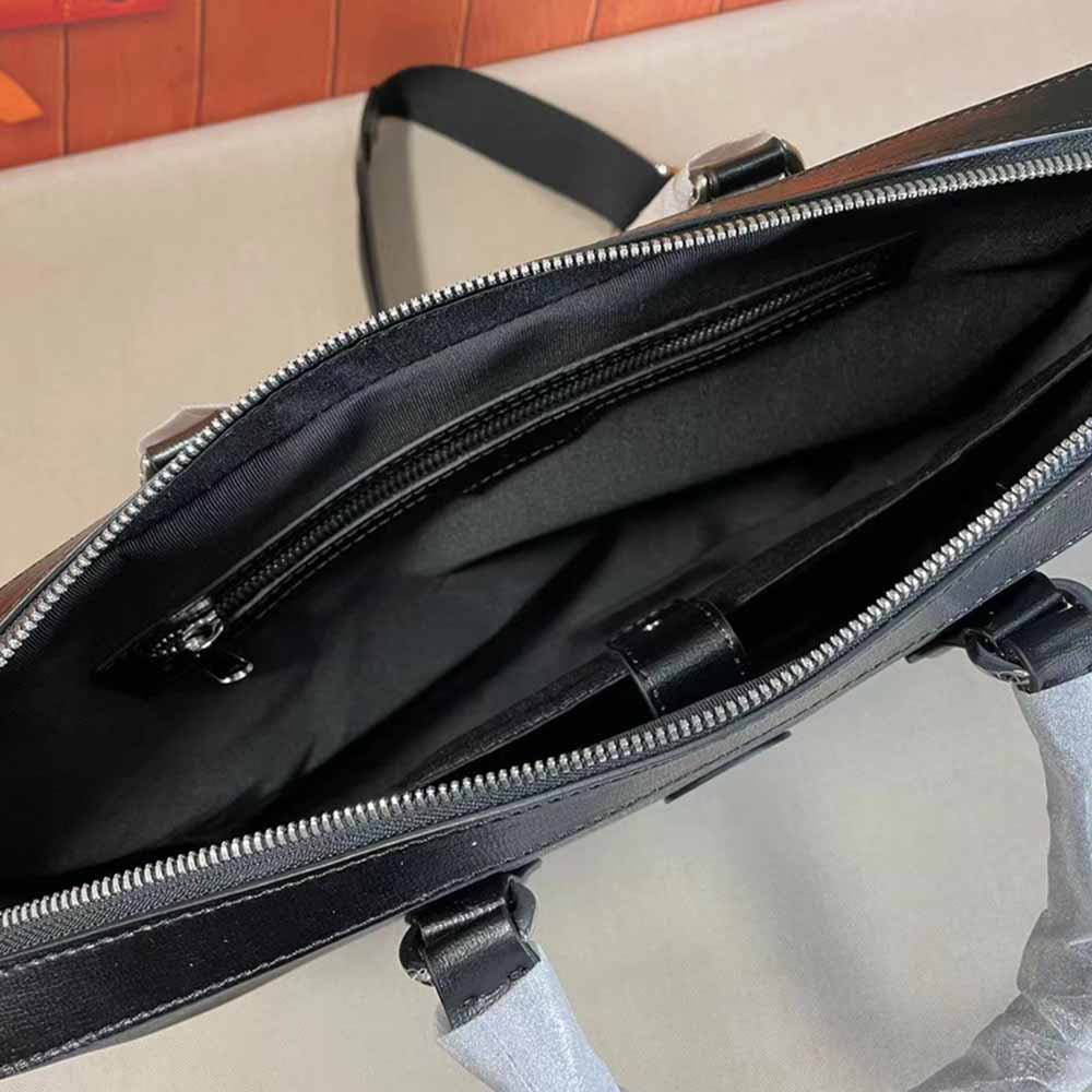 Replica Gucci Business Case With Interlocking G Black/Grey 674140