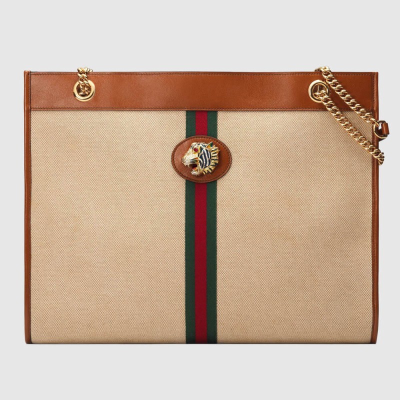 Replica Gucci Vintage Canvas Rajah Gg Tweed Large Tote 537219