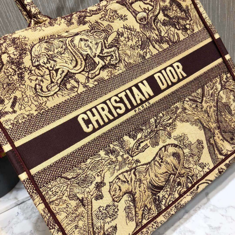 Replica Christian Dior Book Tote Black Toile De Jouy Bag M1286