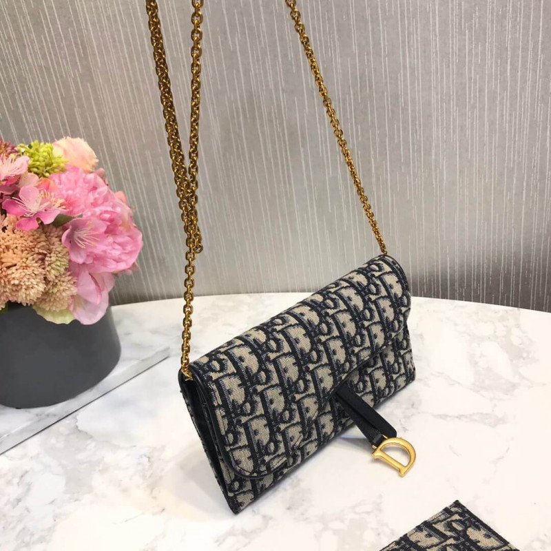 Replica Christian Dior Saddle Long Wallet On Chain S5614
