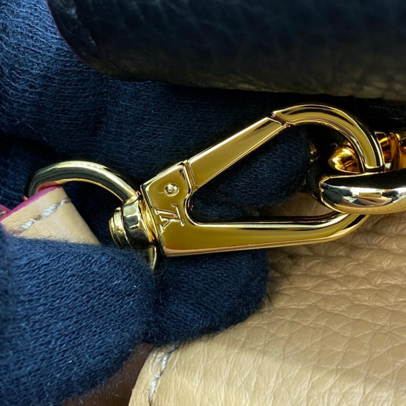 Replica Louis Vuitton Capucines Bb M59061 Black/Arizona Beige