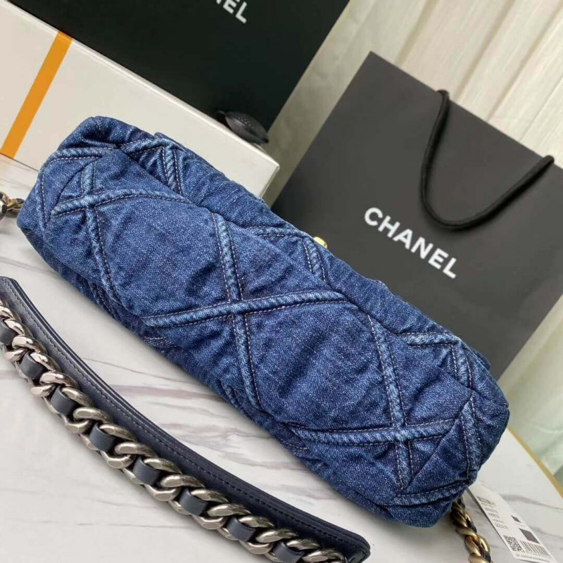 Replica Chanel 19 Large Flap Bag As1161 Denim