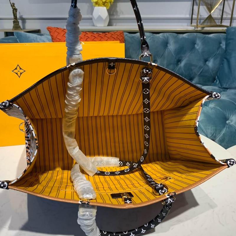 Replica Louis Vuitton Onthego M44674 Black/Caramel