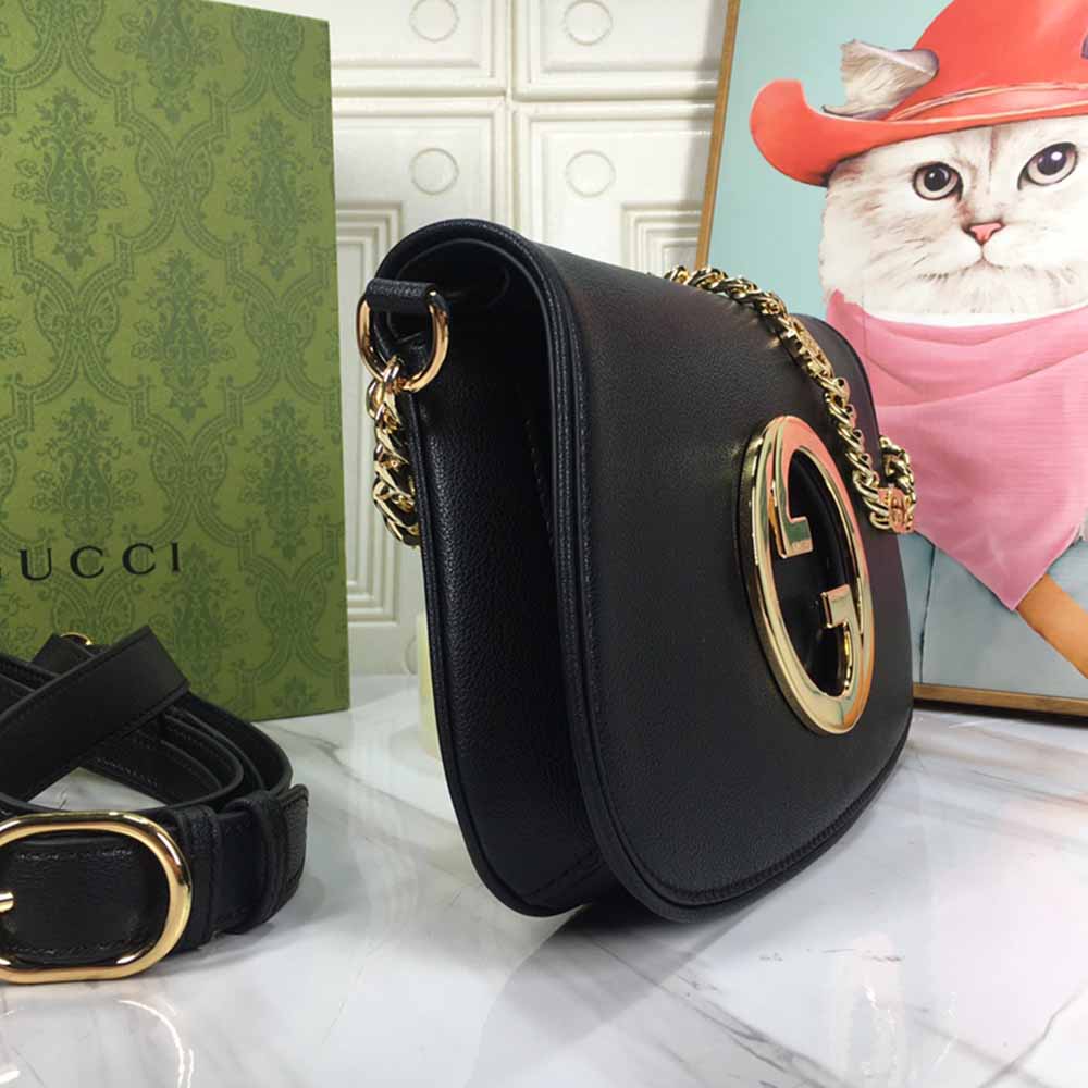 Replica Gucci Blondie Shoulder Bag Black/White