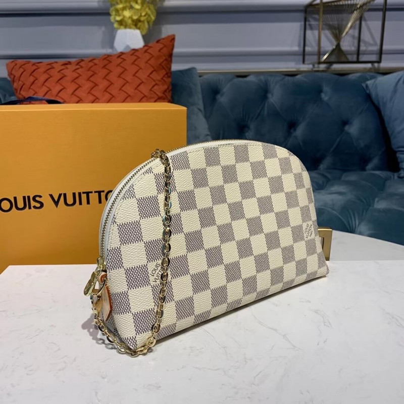 Replica Louis Vuitton Damier Azur Cosmetic Pouch Gm M47353