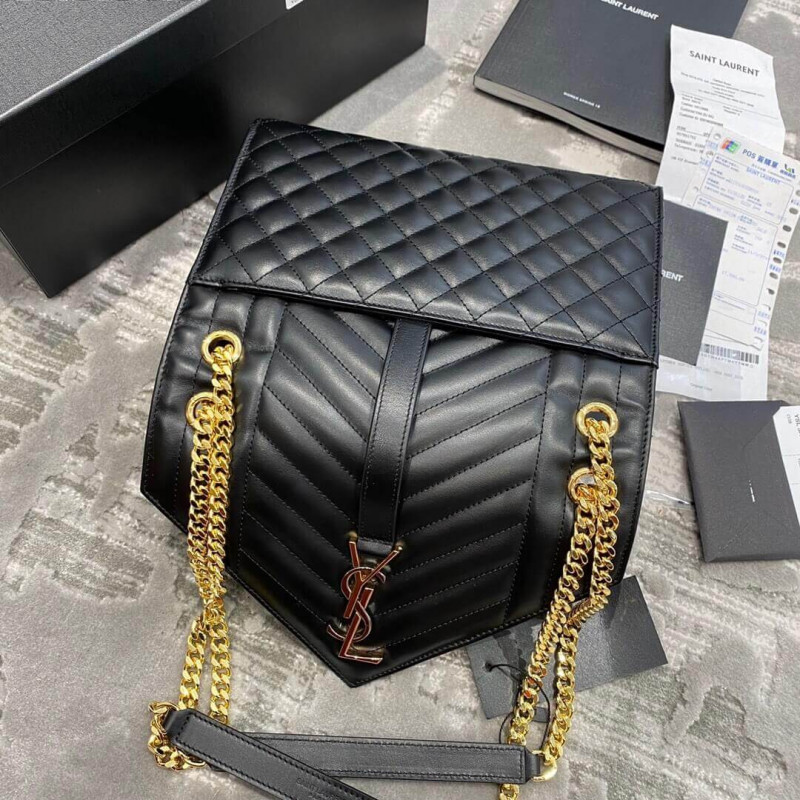 Replica Saint Laurent Smooth Leather Envelope Medium Bag 487206