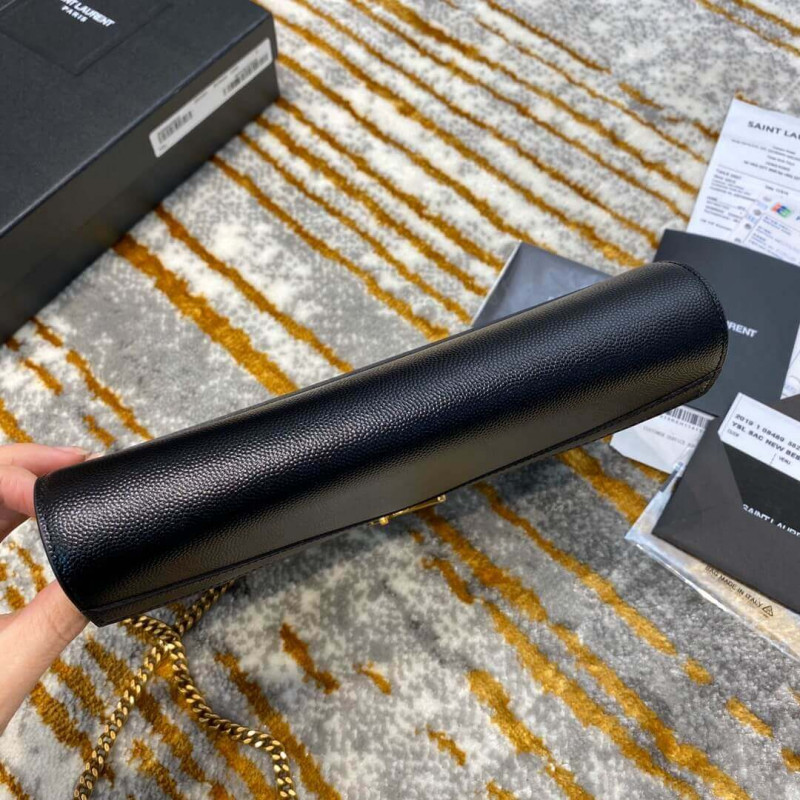 Replica Ysl Saint Laurent Cassandra Wallet On Chain In Grain Leather 582334