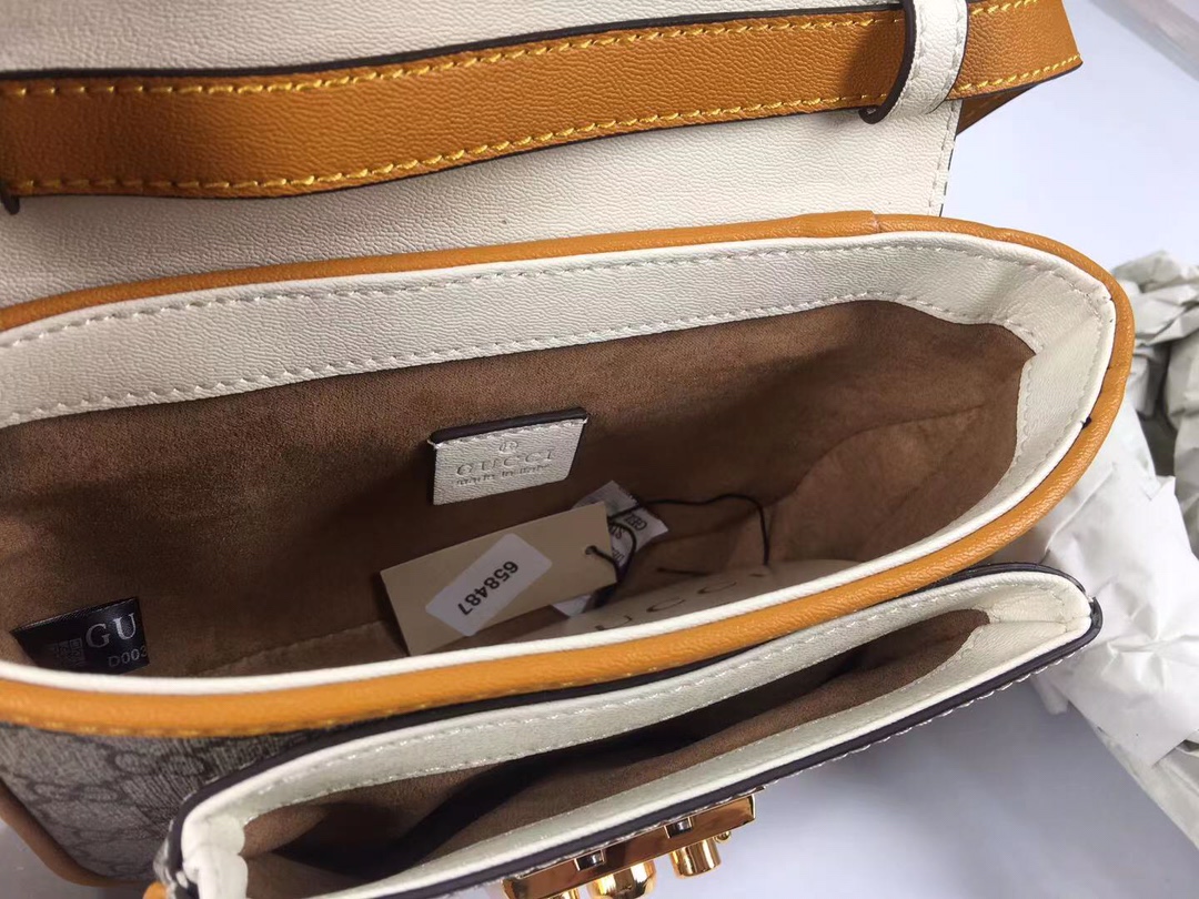 Replica Gucci Padlock Mini Bag Black/White