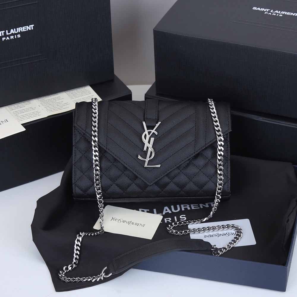 Replica Ysl Envelope Small Bag Embossed Leather 1754