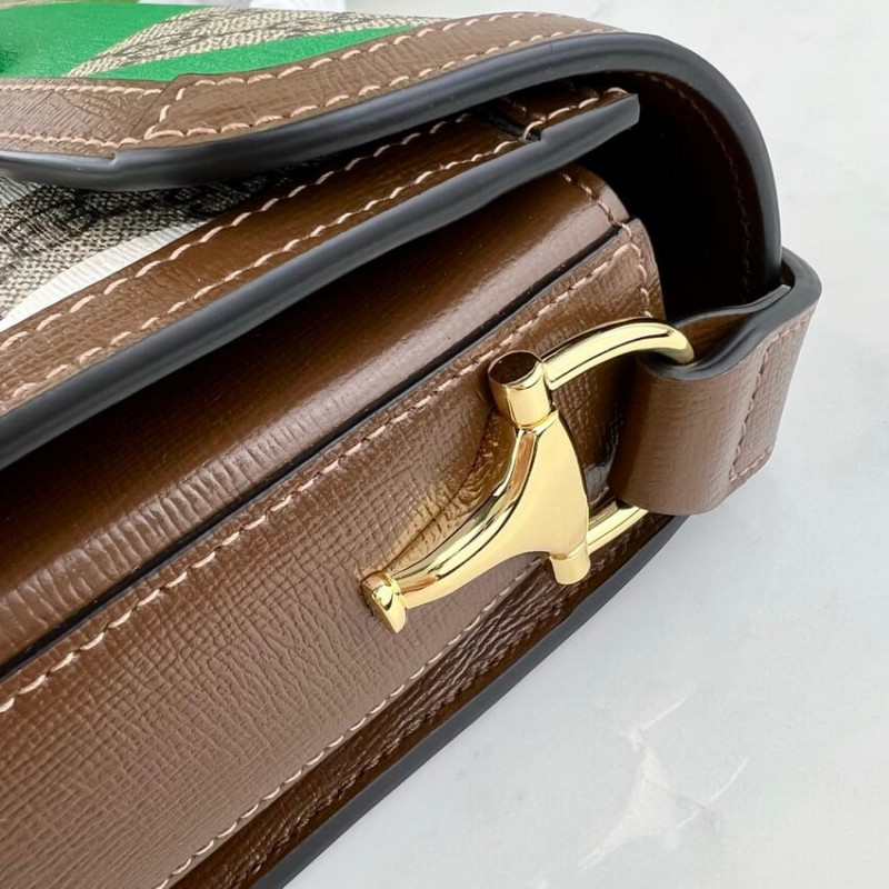 Replica Gucci Horsebit 1955 Shoulder Bag With Geometric Print 602204