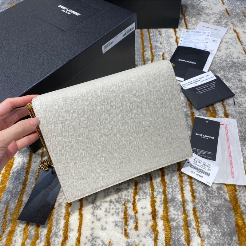 Replica Ysl Saint Laurent Cassandra Monogram Clasp Bag In Grain Leather 532750