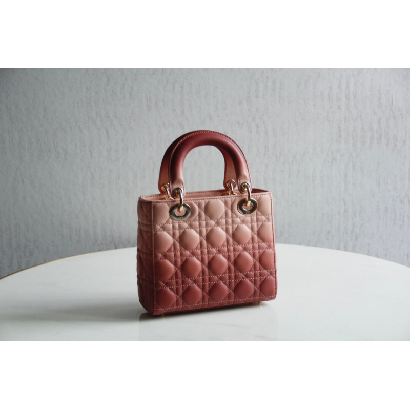 Replica Lady Dior My Abcdior Bag In Pink Gradient Cannage Lambskin M0538