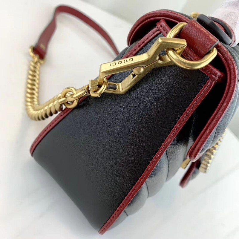 Replica Gucci Gg Marmont Mini Top Handle Bag 583571 Black