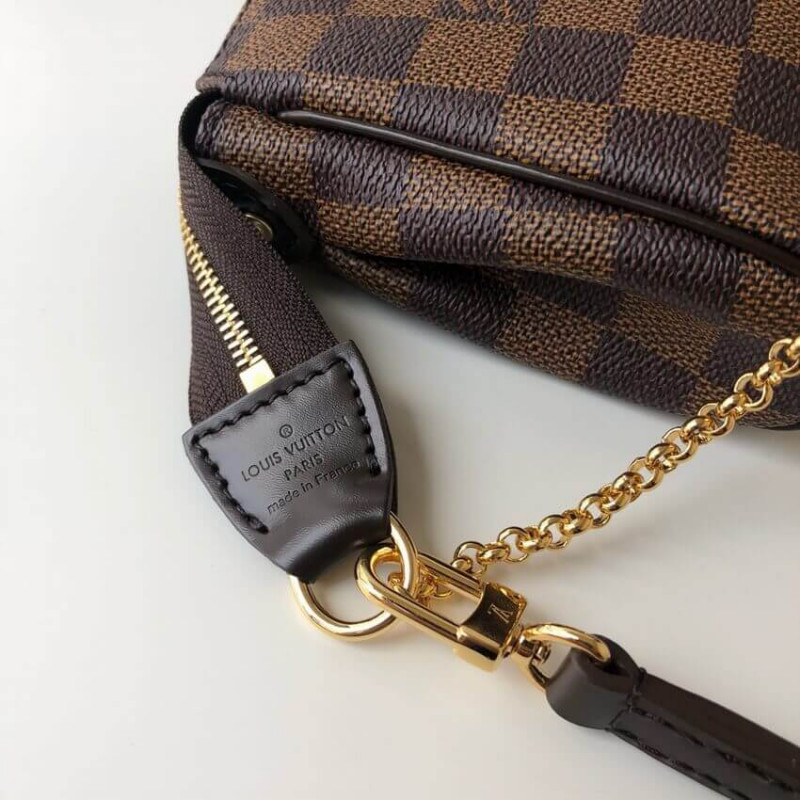 Replica Louis Vuitton Damier Ebene Canvas Eva Clutch N55213