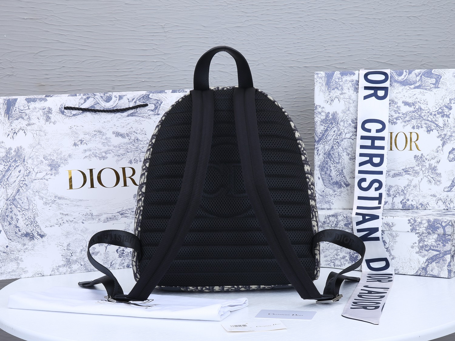 Replica Dior 38Cm Rider Backpack Beige/Blue
