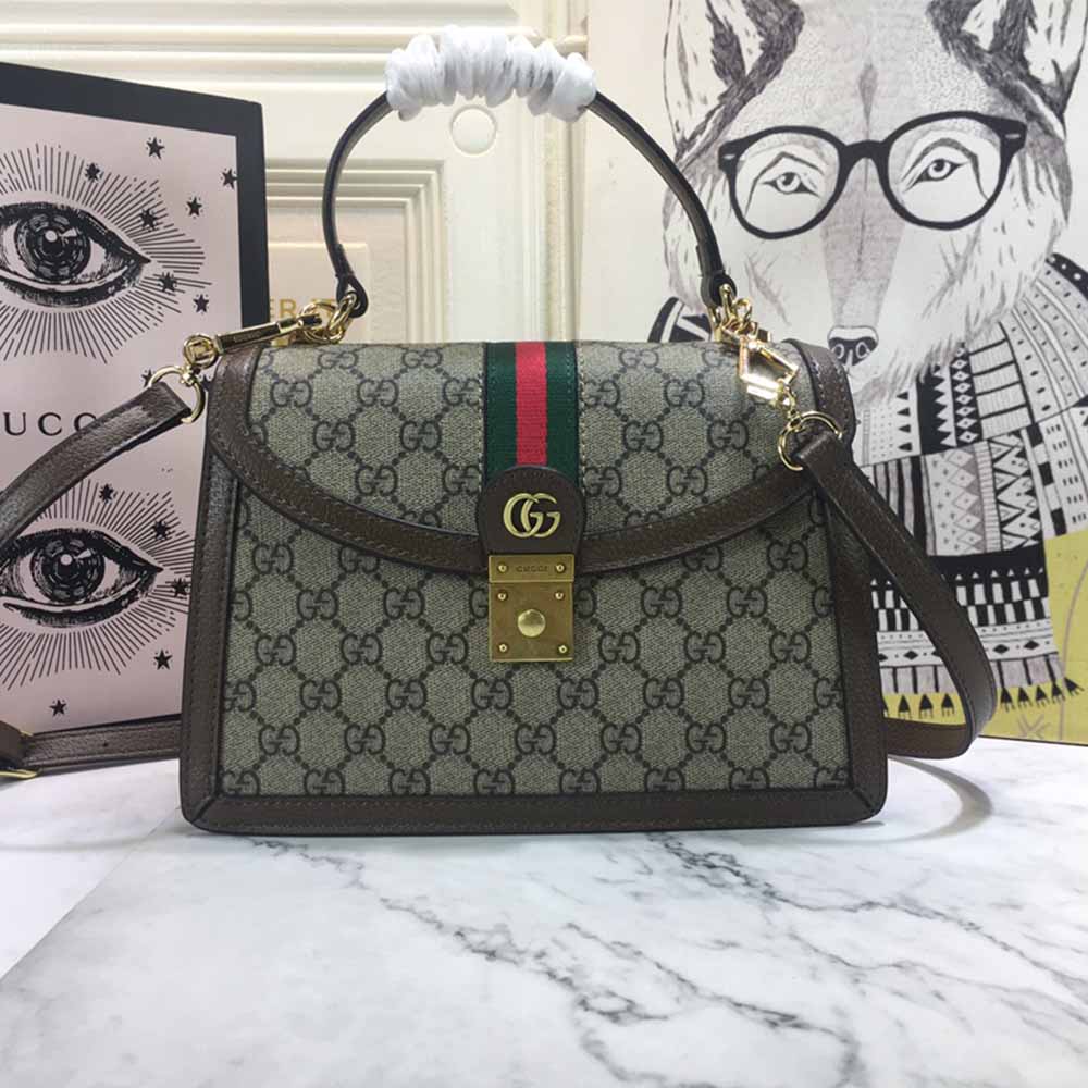Replica Gucci Ophidia Small Top Handle Bag With Web 651055
