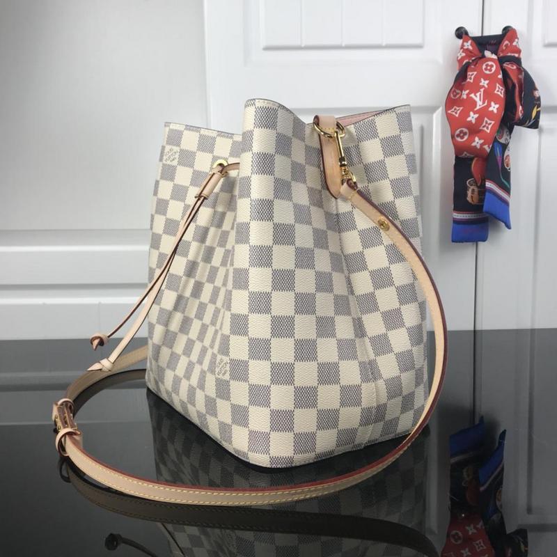 Replica Louis Vuitton Neonoe Mm M44022 White Plaid