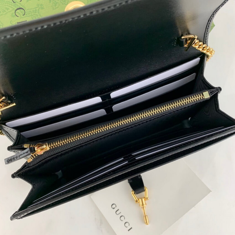 Replica Gucci Jackie 1961 Calfskin Chain Wallet 652681