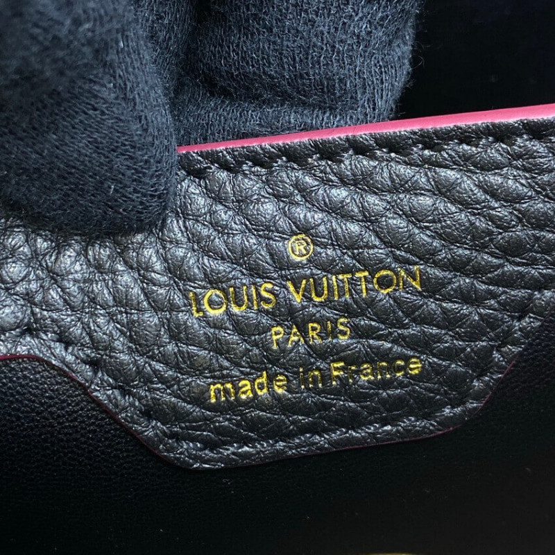 Replica Louis Vuitton Capucines Bb M59061 Black/Arizona Beige