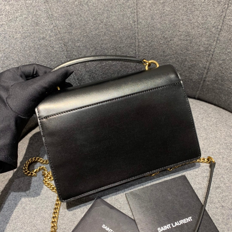 Replica Saint Laurent Sunset Chain Wallet In Smooth Leather 533026