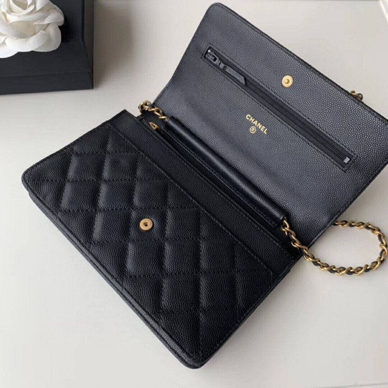 Replica Chanel Caviar Quilted Wallet On Chain Woc A33814