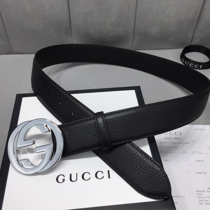 Replica Gucci Belt B2-Silver Buckle 40Mm