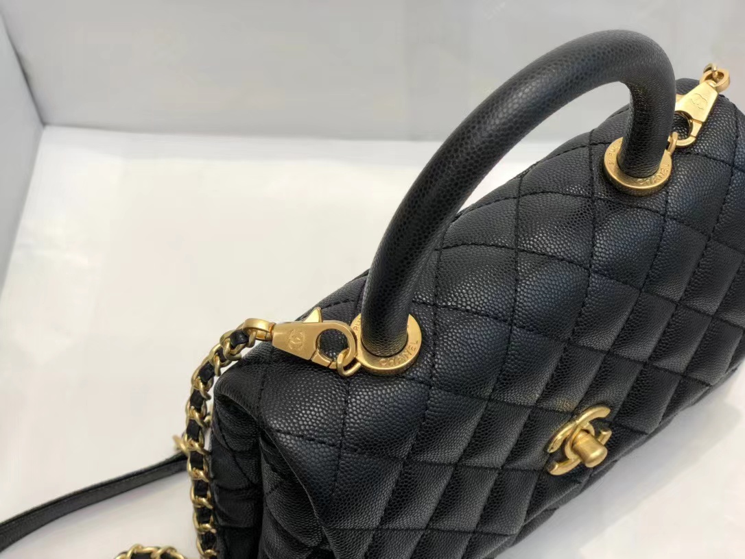 Replica Chanel Coco Handle Black 24*14*10Cm A92990
