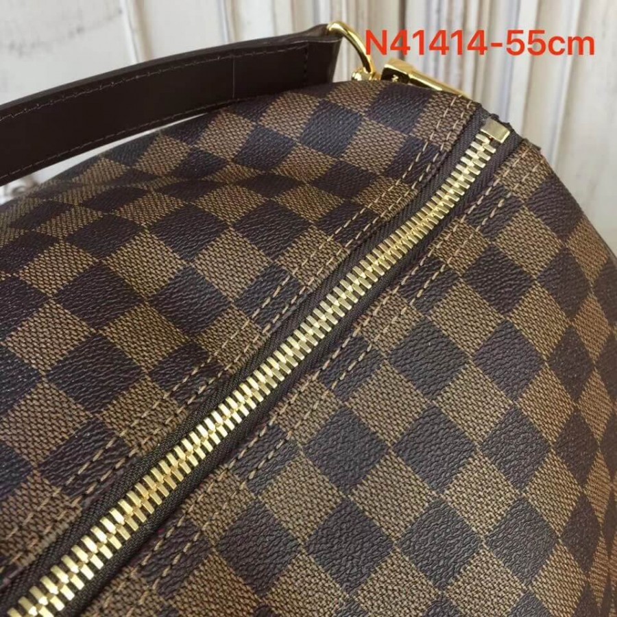 Replica Louis Vuitton Damier Ebene Canvas Keepall Bandouliere 55 N41414