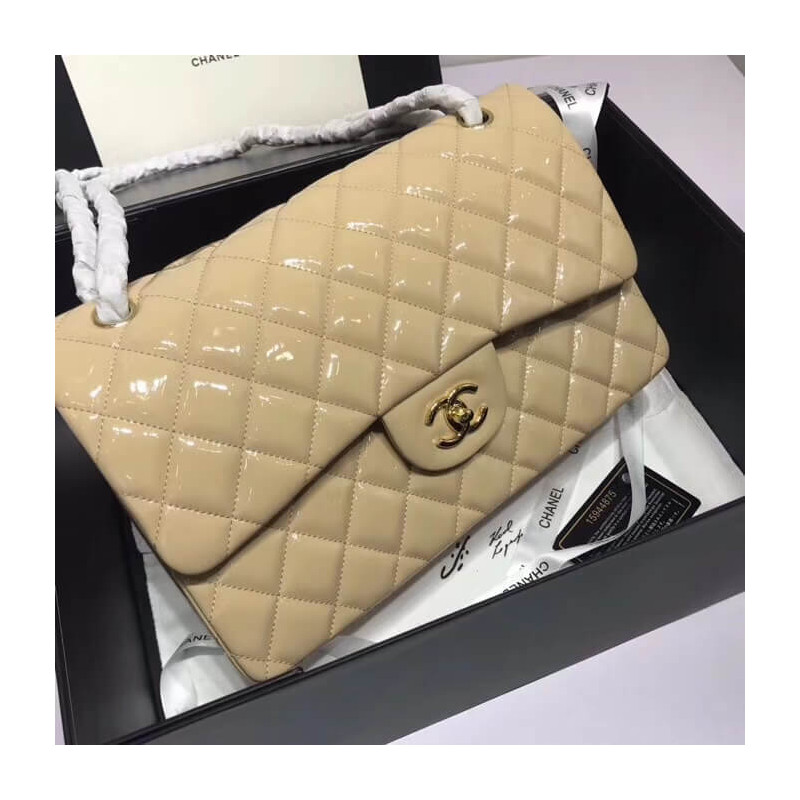 Replica Chanel Pantent Leather 30Cm Classic Flap Bag A1113