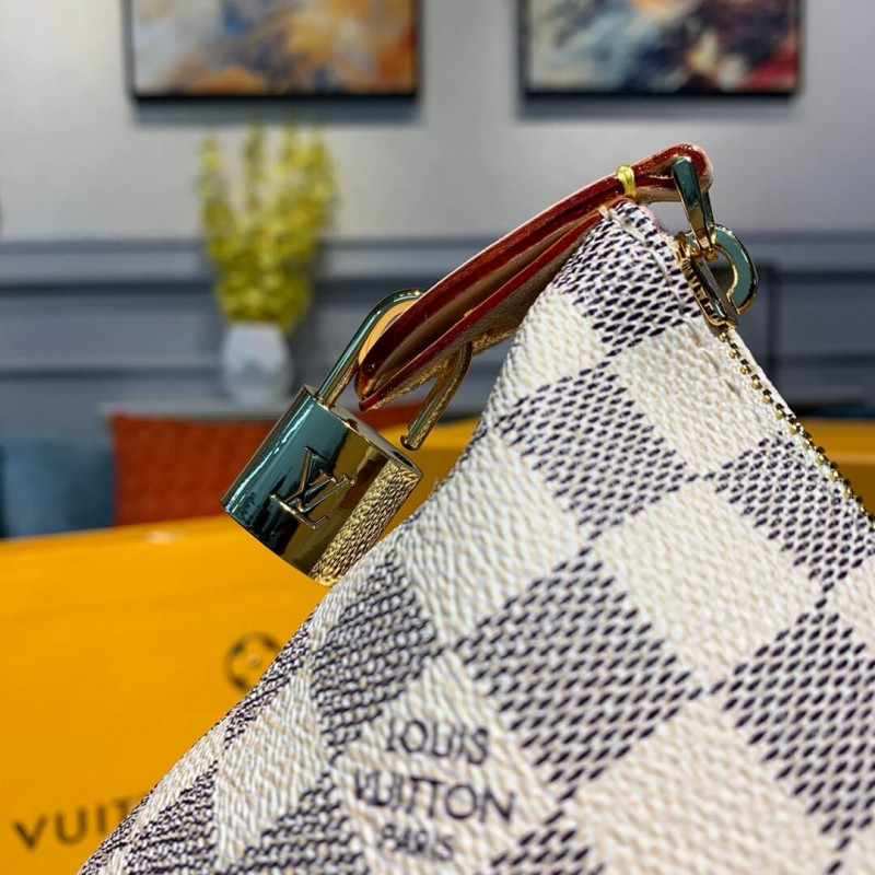 Replica Louis Vuitton Damier Azur Canvas Iena Mm N44040