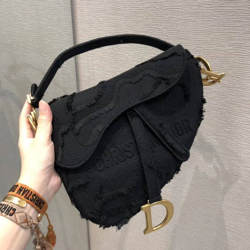 Replica Christian Dior Saddle Bag In Camouflage Embroidery M0446
