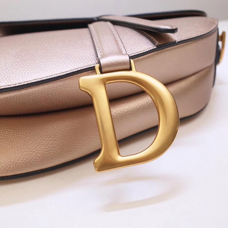 Replica Christian Dior Grained Calfskin Saddle Bag M0446