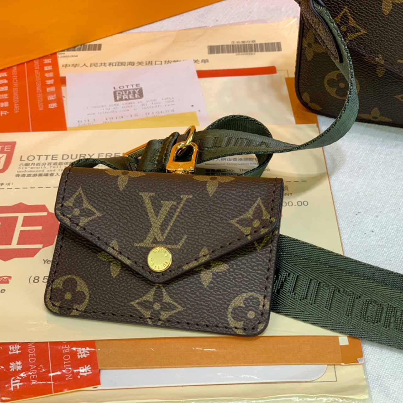 Replica Louis Vuitton Felicie Strap   Go M80091 Green/Pink